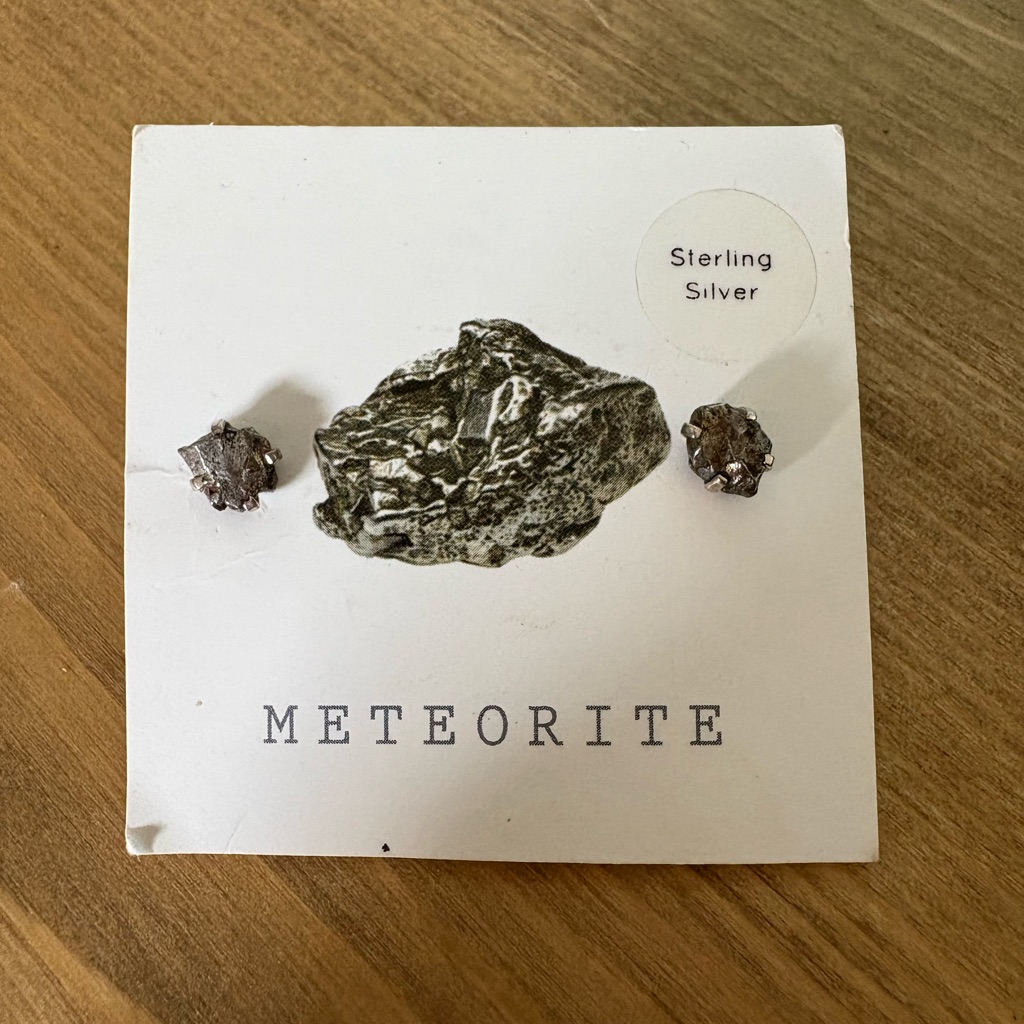 Meteorite Sterling Silver Earrings Meteorite Sterling Silver Earrings